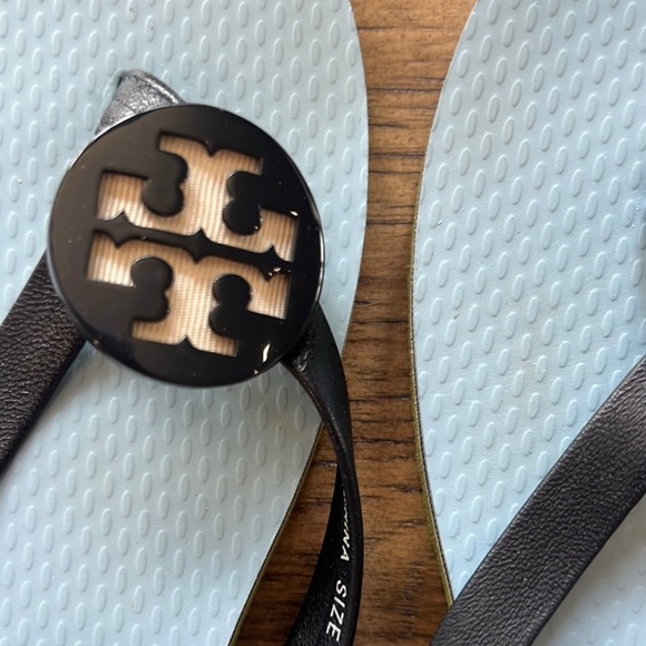 Tory Burch Light Blue and Black Sandals - Picture 2 of 6